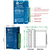 Kit Motor Stepper Loop Tertutup Layar Digital NEMA 23 57mm 1.2Nm 2.2Nm 3Nm HBS57HD Driver Servo Hibrida Kecepatan Tinggi untuk Router CNC
