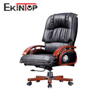   Silla Ejecutiva de Oficina en Cuero Genuino Reclinable con Reposabrazos para Uso en Oficina - Product Image 2