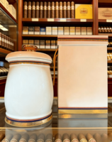 Envío Rápido, Humidor de Cigarros Moderno de Cerámica Cubana y Acero Inoxidable, Tubo de Gran Capacidad para 20 Cigarros, Caja de Regalo para Viaje, Logotipo Personalizado