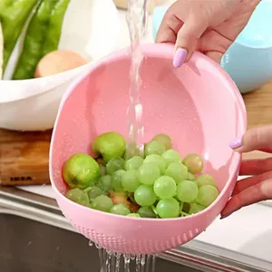 Passoire pliable en plastique PP écologique avec filtre pour le lavage du riz, des haricots et le drainage des fruits – Outil de cuisine - Product Image 2