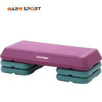 Equipo de Gimnasio en Casa, Plataforma de Step Aeróbico de 28 Pulgadas, Altura Ajustable de 4-6-8 Pulgadas, Antideslizante, Ajustable, para Ejercicios Aeróbicos