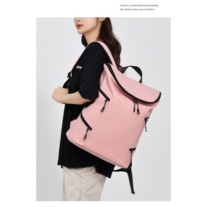 Wholesale Retro Large Capacity <b>Backpack</b> Casual Lightweight Schoolbag Waterproof Polyester <b>Laptop</b> <b>Backpack</b> for College Students - Product Image 2