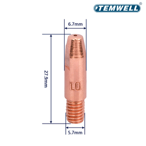 Temwell mig mag Mb 24kd Chuyên Nghiệp Hàn ngọn đuốc làm mát bằng không khí liên hệ với <span class=keywords><strong>tip</strong></span> thiên nga cổ chủ khí vòi phun loại Châu Âu - Product Image 4