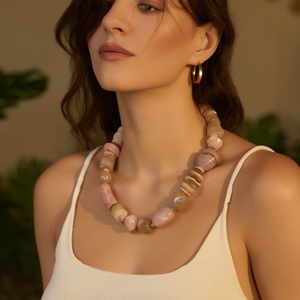 Collier à perles tendance en acier inoxydable 316L plaqué or PVD, bijoux durables et résistants pour femmes - Product Image 3