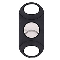 Coupe-cigares en plastique noir de calibre 60, accessoires pour cigares, logo personnalisé pour les boutiques de cigares