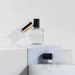 Venta Directa de Fábrica, Botella de Perfume Cuadrada Transparente de Lujo de 50ml 25ml, Envase Cosmético de Vidrio con Pulverizador - Product Image 5
