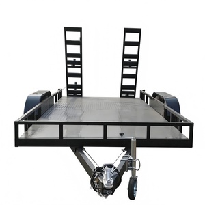 Rampes <span class=keywords><strong>de</strong></span> remorque à plateau plat utilitaire en acier Q235 à double essieu |   Treuil électrique robuste avec frein, option pour le transport <span class=keywords><strong>de</strong></span> marchandises et <span class=keywords><strong>d</strong></span>'équipements ATV - Product Image 3