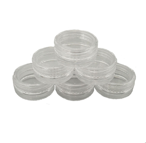3g transparent plastic round bottle cream jar mini sample lipstick filled empty jar