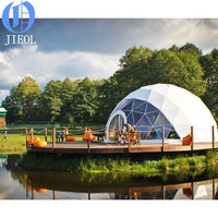 Dôme géométrique en PVC imperméable et résistant aux UV pour camping en plein air, hôtel, glamping, tente préfabriquée pour projection