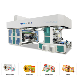 Máquina de Impresión Flexográfica de <span class=keywords><strong>Tambor</strong></span> <span class=keywords><strong>Central</strong></span> de 4 Colores, Rollo a Rollo, con Precisión de Registro de 0.1mm, 250m/min, para Tela No Tejida - Product Image 1