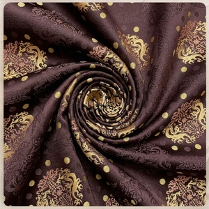 Tissu Brocart 100% Soie Pure en Gros, Motif Dragon Traditionnel Jacquard <span class=keywords><strong>pour</strong></span> Vêtements, Textiles de Maison et Projets DIY - Product Image 1