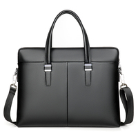 Sac d'ordinateur portable classique pour hommes d'affaires, en cuir synthétique, sacoche d'affaires pour hommes, sac à main en PU, sac pour ordinateur portable