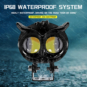 HAIZG 2023 Wholesale Car Spot Lights Owl Design Low High Beam Motorcycle <strong>LED</strong> <strong>Headlight</strong> - Product Image 5