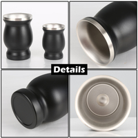 Vente flash : Tasse à yerba mate de 8 oz en acier inoxydable, mug à thé sous vide pour thé chaud, logo personnalisé, forme de petite gourde, gobelets à mate classiques