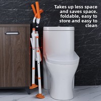 Chaise de douche réglable en hauteur, fournisseur de chaises de toilette empilables en aluminium, siège de douche étanche avec pieds en caoutchouc antidérapants, OEM