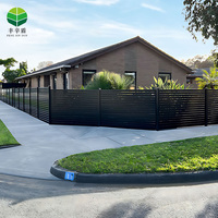 Panneaux de clôture en aluminium personnalisables, clôture de jardin en métal noir, écran de clôture pour l'intimité extérieure, clôture en aluminium pour l'intimité