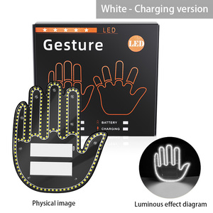 Yosovlamp nouveau <span class=keywords><strong>Rechargeable</strong></span> multi-fonctionnel voiture avertissement lampe doigt geste Anti-arrière fin paume lumière Golf Versa <span class=keywords><strong>Tucson</strong></span> - Product Image 6