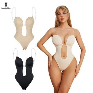 Fajas Colombianas Detachable Crouth Push Up Bust Lifter Belly Control Elasticity Trainers Body Shaper Ribbed Seamless Shapewear