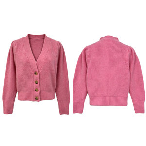 Cardigan Autunnale con Bottoni, Maglione Casual a Maniche Lunghe con Scollo a V, Lavorato a Maglia, Abbigliamento da Ufficio per Signore, Uso Quotidiano Personalizzabile - Product Image 2