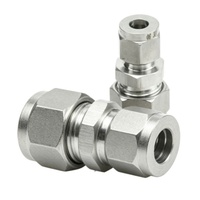 Raccord de compression réducteur forgé en acier inoxydable 304, de 1/4 à 1/8 pouce