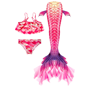 Costume da Bagno Elastico <span class=keywords><strong>per</strong></span> Bambine, Coda di Sirena ad Asciugatura Rapida, Tankini Ispirato a <span class=keywords><strong>Film</strong></span> e Serie TV - Product Image 2