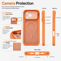 Coque de téléphone magnétique personnalisée OEM ODM avec support d'appareil photo pliable et dos givré pour iPhone 15 16 17 18 Pro Max