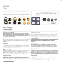 Nouvelle machine intelligente entièrement automatique pour la pose de boutons sur les imperméables, les masques et les vêtements ; machine anti-perforation pour la pose de boutons