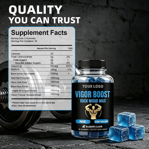 Gomitas <span class=keywords><strong>Vigor</strong></span> Boost para Hombre, Sabor Arándano, Suplemento Dietético de Pectina con Maca, Tongkat Ali, Extracto Herbal de Tribulus, 60 Unidades - Product Image 4