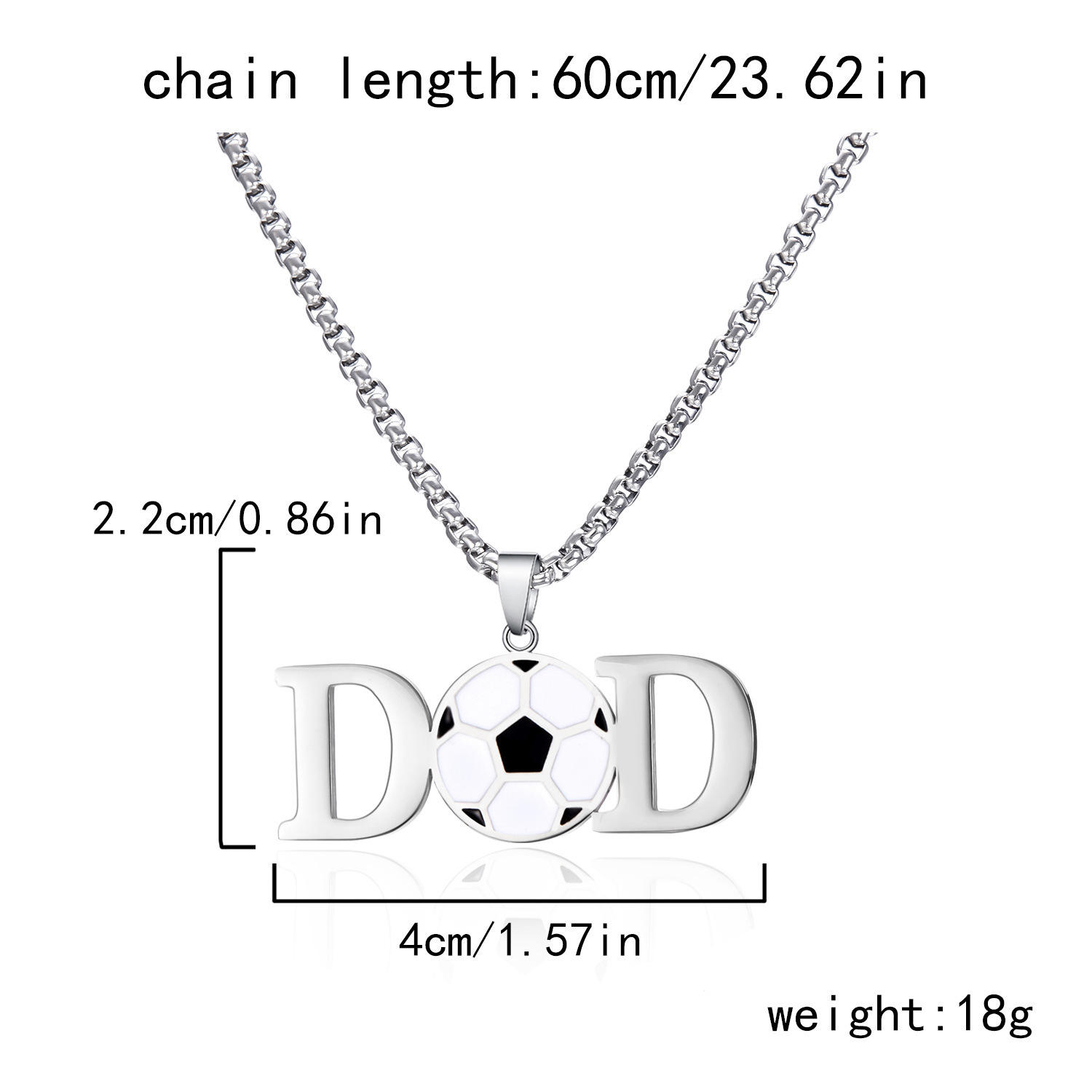 DAD football necklace