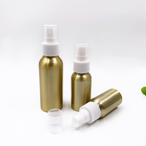 Flacons en aluminium doré vides de 100 ml, 150 ml, 200 ml pour crème corporelle avec pompe pulvérisatrice en plastique, emballage cosmétique - Product Image 1