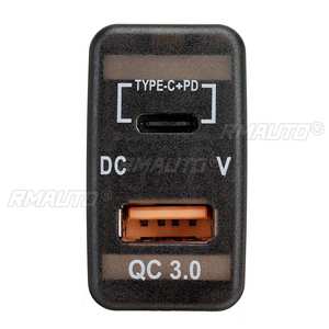 Adaptador de cargador de coche con doble USB para Toyota Landcruiser Prado FJ Cruiser Hiace RAV4, toma de corriente para salpicadero con voltímetro digital - Product Image 4
