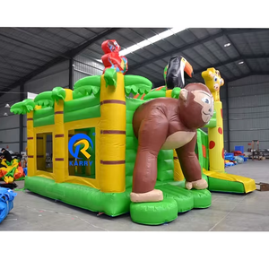 Château plein d'entrain gonflable de <span class=keywords><strong>jungle</strong></span> de <span class=keywords><strong>safari</strong></span> de toboggan de maison de rebond sautant faite sur commande d'enfants commerciaux avec la glissière pour des enfants - Product Image 3