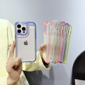 2024 ใหม่ 2 In1 เคสโทรศัพท์ใสสําหรับ<span class=keywords><strong>Samsung</strong></span> S24 Ultra S23 Ultra A03 A55 A04EสีCandyกันกระแทก - Product Image 6