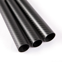 Tube en fibre de carbone haute résistance, rond, carré, rectangulaire, longueur personnalisée, usinage CNC