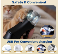 Plateforme mondiale de fourniture de coupe-ongles et de meuleuse pour animaux de compagnie 2 en 1 avec lumière LED, fonctionnement silencieux, visibilité claire des vaisseaux sanguins pour chiens et chats