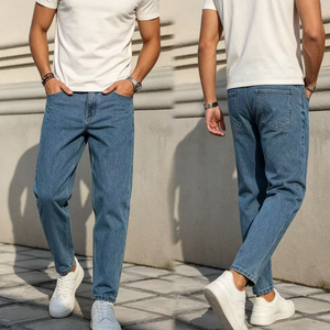 Men's Jeans 2025 Men's Jeans Cool Skinny <strong>Trousers</strong> Stretch Slim Den Pants Large Size Hip Hop <strong>Black</strong> Blue Casual Jogging Jeans for - Product Image 2