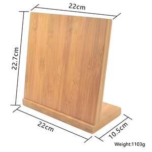 Couteau de <span class=keywords><strong>cuisine</strong></span> Organisateur De Stockage Bloc Ample Bambou Porte-Couteau Magnétique avec aimant fort caché - Product Image 6