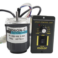 BRINGSMART 2M06GN-CC 50hz 60hz 6w 60mm * 60mm Taille 70mm Diamètre Haute Vitesse Électrique 220v Monophasé Ac Gear Motor Contrôle de Vitesse