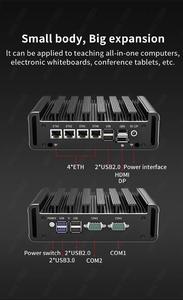 PC industriel Intel N100 Celeron J6412, 4 ports LAN, 2 ports COM, <span class=keywords><strong>DDR4</strong></span>, M.2 NVMe, WIFI, 4G, HD, DP, Pare-feu PfSense, OPNsense, Serveur domestique, En stock - Product Image 3