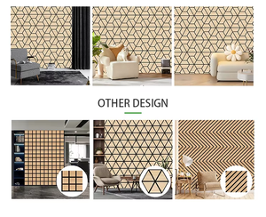 Panneau <span class=keywords><strong>acoustique</strong></span> en bois hexagonal 3D moderne |   Tuiles acoustiques géométriques en placage |   Décoration murale en placage de bois pour bureau - Product Image 6