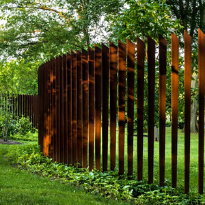 Clôture de jardin moderne écologique au design personnalisé, décoration extérieure, panneau en acier au carbone découpé au laser, bordure de porte, modélisation 3D - Product Image 1