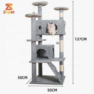 Nouveauté : Tour d'escalade pour chat à plusieurs niveaux, griffoir en bois pour chat, pour jouer et se reposer - Product Image 2