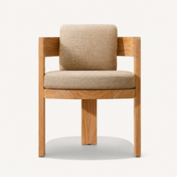 Ensemble de table et de chaises d'extérieur pour hôtel, ensemble de meubles de patio pour villa, ensemble de salle à manger en teck pour patio, chaises de salle à manger de luxe, meubles d'extérieur modernes