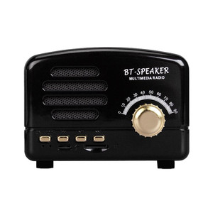 <strong>OEM</strong> <strong>Mini</strong> Portable Wireless <strong>Speaker</strong> with Stylish Retro FM Radio 3D Stereo Support TF Card BT 5W Output Power Promotional Gift
