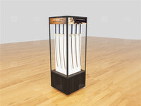 Benutzer definierte hölzerne Küchen geschirr Vitrine Glas abschließbare Schwert Store Fixtures Knife Shop Vitrine