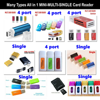 Adaptateur de lecteur de carte mémoire USB 2.0 Portable tout en 1 pour lecteur de carte TF multi-cartes Micro SD SDHC