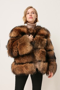 Y1874 हॉट सेलिंग असली प्राकृतिक रैकून फर बुलबुला कोट - Product Image 5