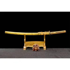 बिक्री के लिए मूल डिजाइन नवीनतम संस्करण गोल्ड कटाना रियल मेटल तलवार जापानी कटाना