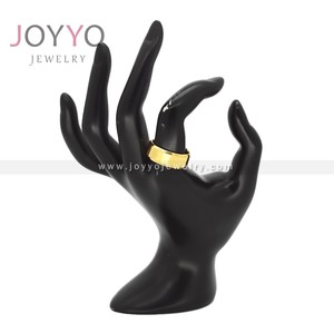 Fascia <span class=keywords><strong>nuziale</strong></span> classica in acciaio inossidabile anello in oro semplice 8mm di larghezza anello con sigillo piatto nome gioielli incisi per uomo donna - Product Image 4