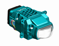 RCD Trade Assurance - Nouveau ventilateur turbo haute vitesse 12V à faible consommation d'énergie, compact, rectangulaire, lentille de projecteur bi-LED linéaire